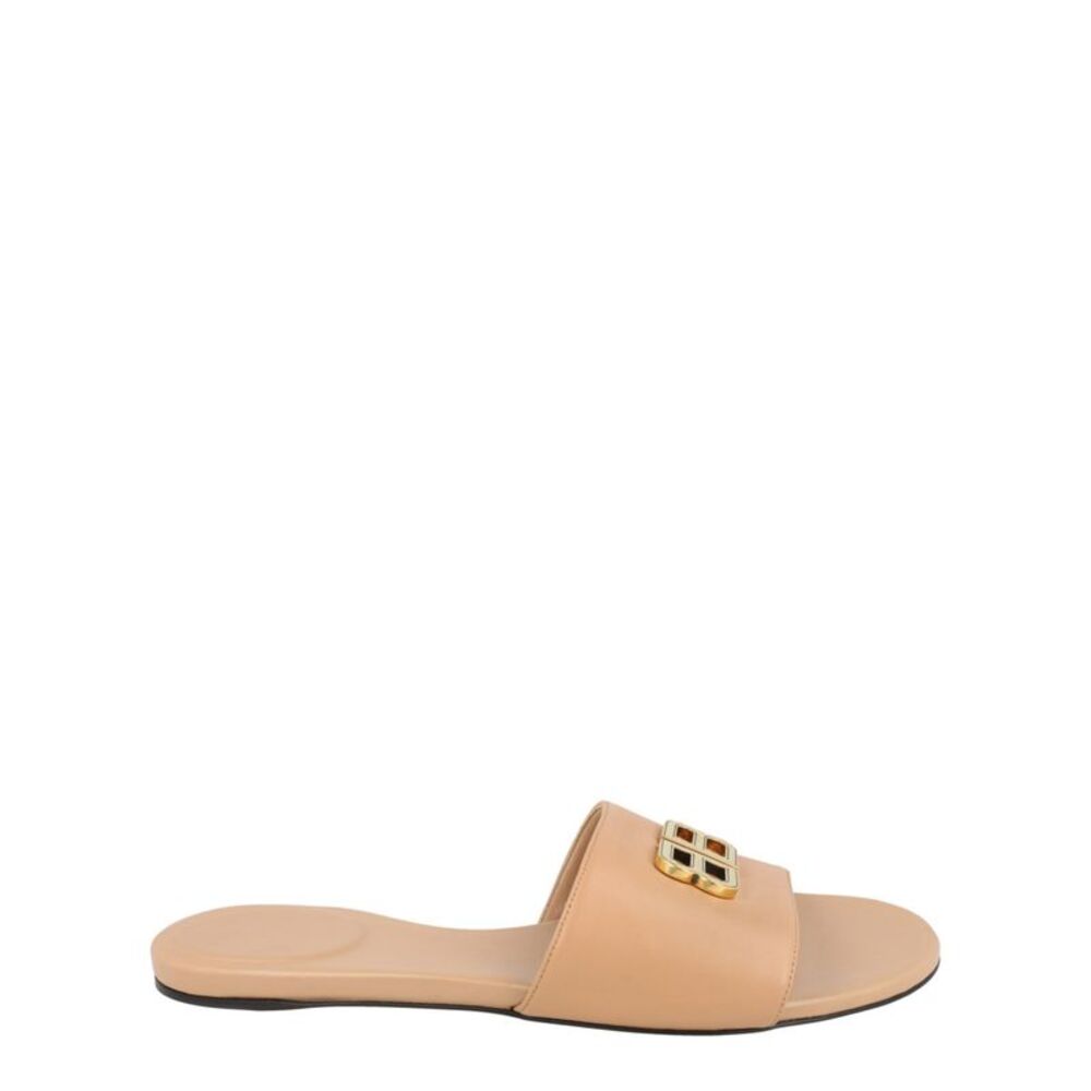 Balenciaga Groupie Flat Sandals Beige Womens